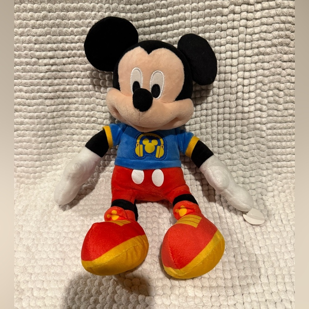 Disney Mickey Mouse Plush - Black, Red, Blue, Yellow, White